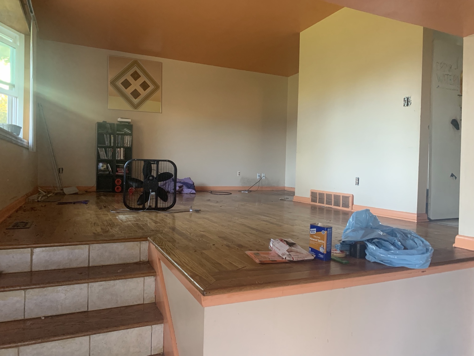 Living area before rehabilitation